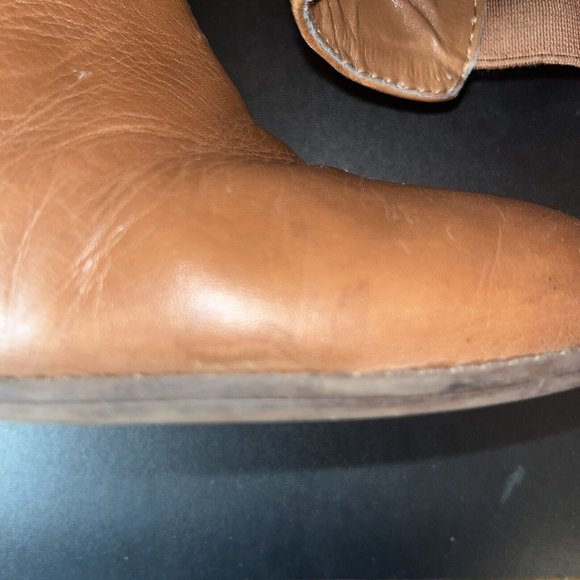 Tommy Hilfiger Twhayley Chestnut Brown Leather Slip On Ankle Boots Size 10 READ - Picture 6 of 16